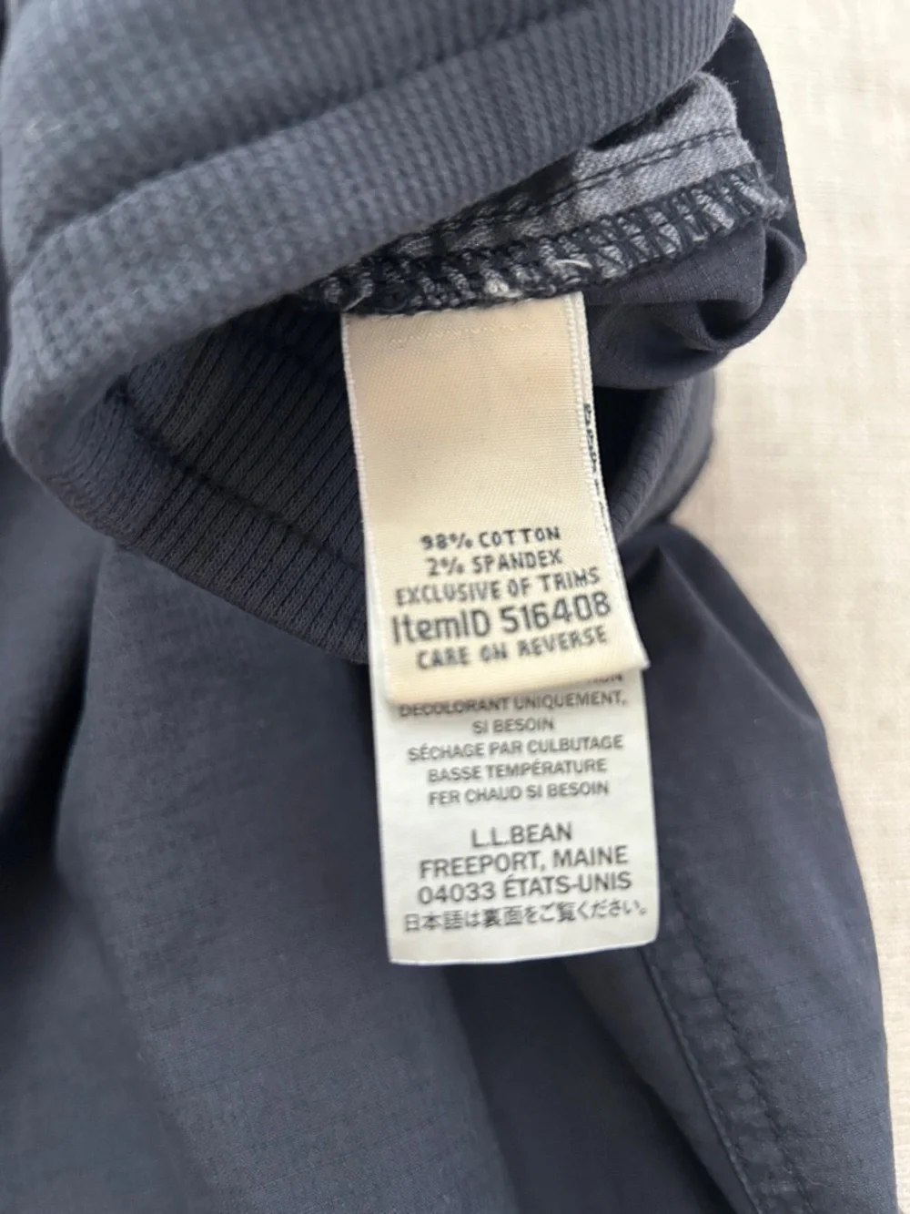 L.L. Bean Women’s Stretch Ripstop Pull On Pants Slim Joggers M Carbon Navy - Picture 9 of 11